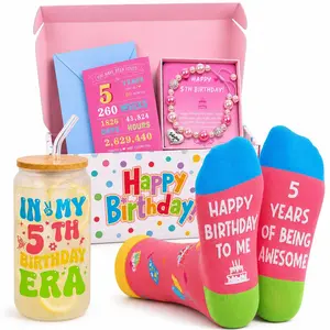 HAPPYPOP Birthday Gifts for Girls - 5-13 Years of Being Awesome Gift Set - Tumbler, Bracelet & Socks 5-13 Yr Old Girl Birthday Ideas DealsForYouDays