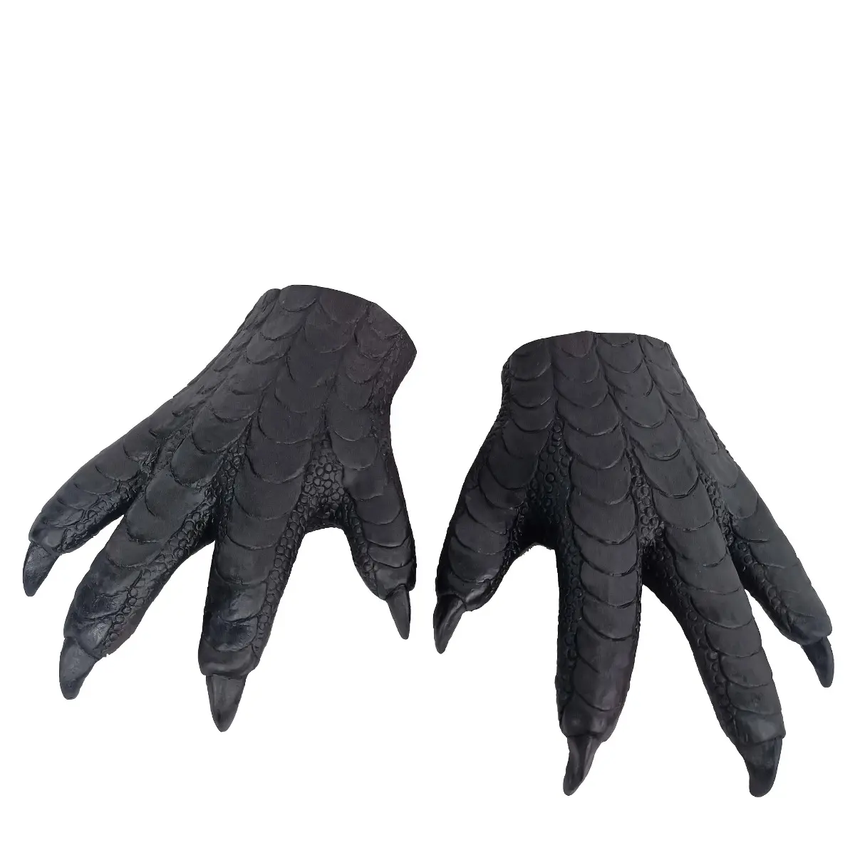 Black Eagle Claws Animal Latex Gloves Funny Realistic Eagle Paw Monster Gloves Halloween Cosplay Party Outfit Accessories Novelty Trick Prop Stage Performance Costume Gift for Adult Masquerade Ball