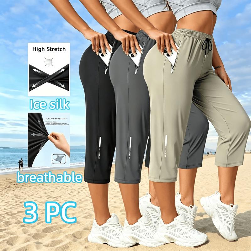 Women's 3 pc Universal Sport Joggers - Polypropylene-Nylon Blend, Loose-Fit, Elastic Waist, Skin-Friendly, Cool, Breathable Unisex Gym Wear - Ideal for Gym, Outdoor Activities
