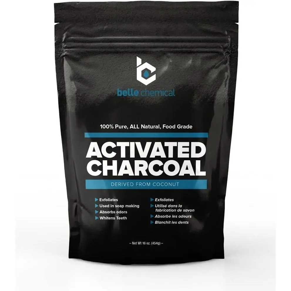 1LB Organic Coconut Activated Charcoal Powder - Food Grade Kosher, Ideal for Teeth Whitening, Facial Scrub and Soap Making