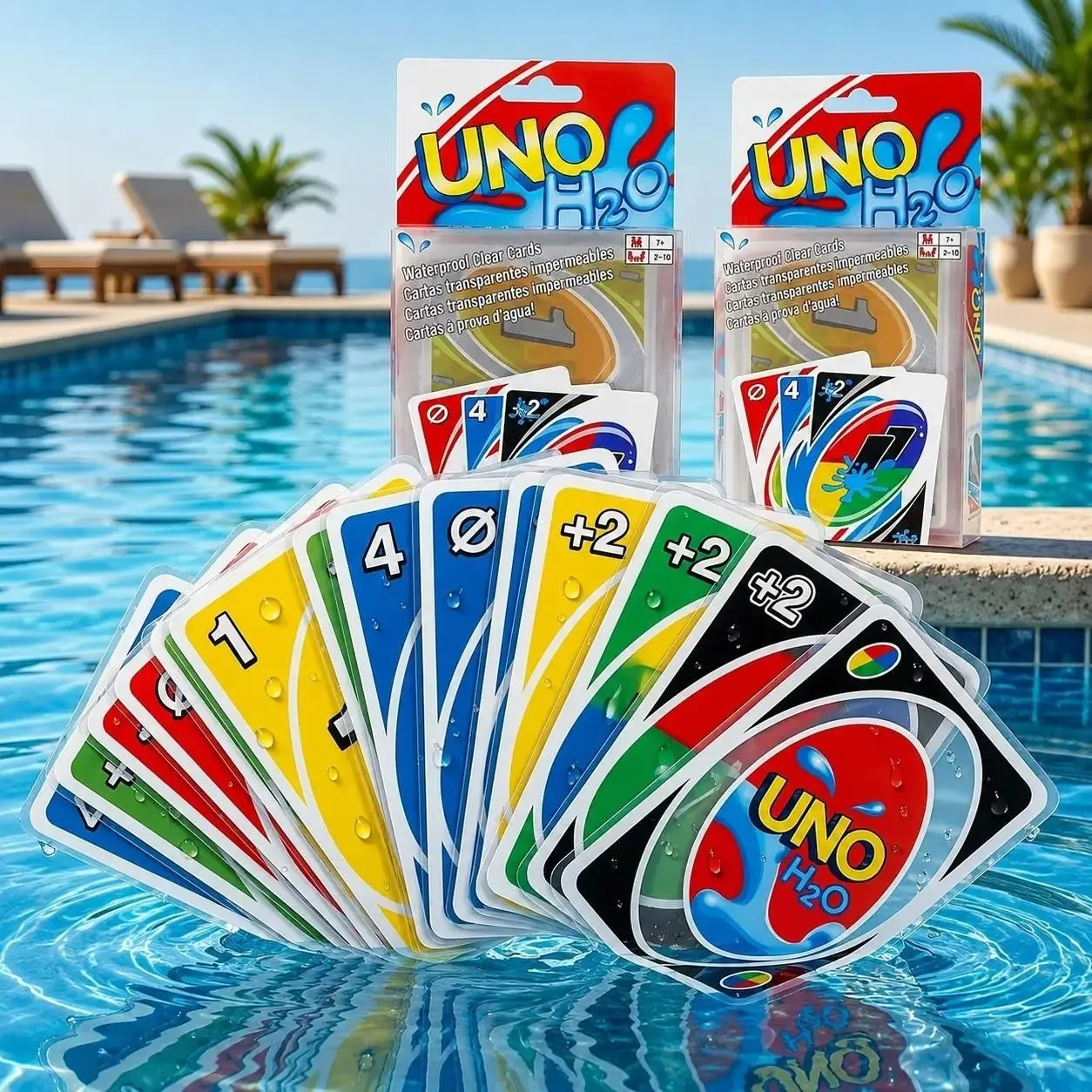 Waterproof Transparent Uno Plastic Poker Cards, Perfect for Pool, Beach Parties, Camping, Travel, Family Card Games, Fun Summer Gift for Family, Kids, Friends, 1 Classic Set