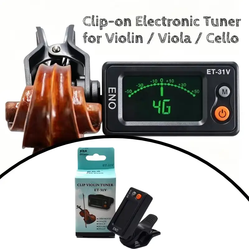 Tuner, Guitar Tuner Ukulele Violin Bass Ukulele Tuning Clip High Precision Tuner, Guitar Ukulele Violin Bass Universal Compact and Durable Tuner Mini Portable Digital Tuner, Professional High Sensitivity, Multi-Instrument Suitable
