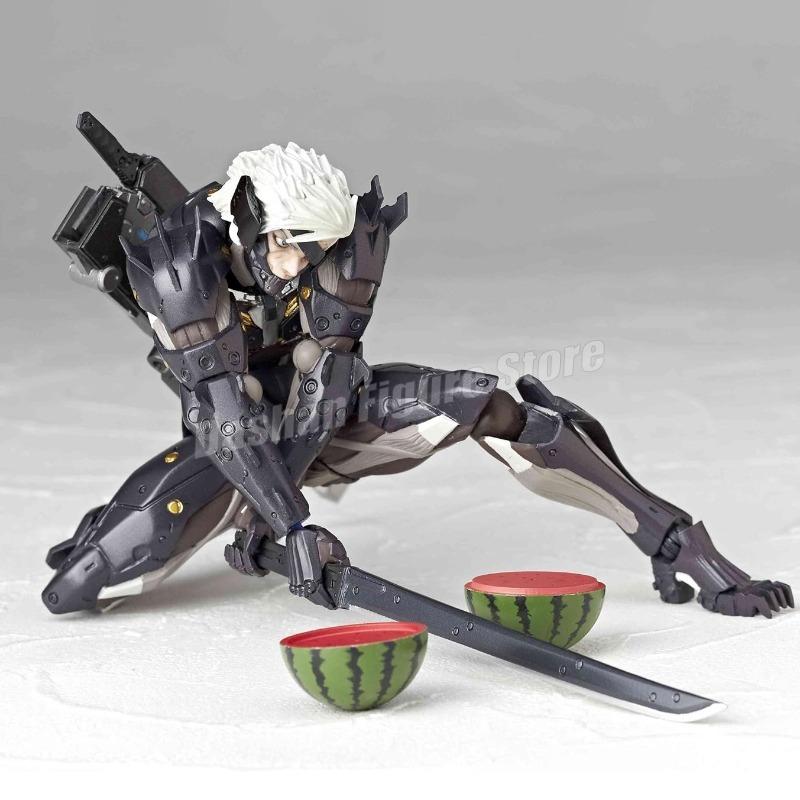 Kaiyodo Revoltech Metal Gear Solid Raiden Action Figure PVC Movable Model #140 Collection 15cm Solid Snake Jack Figurine Toys