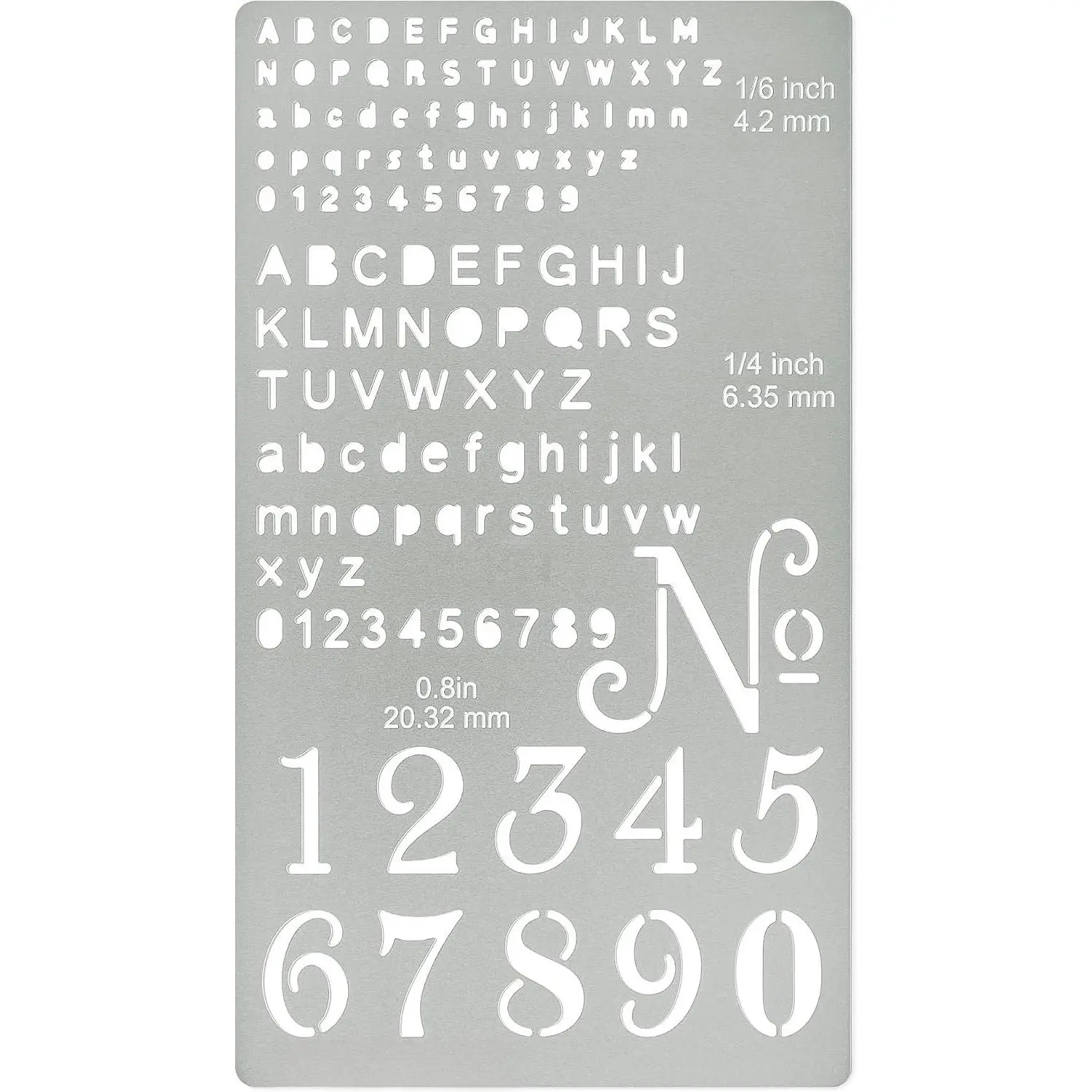 No.422 Metal Stencil,  Letters, Normografo, Pyrography,  , 1 count, Template, Engraving  and Patterns, Alphabet and Number, Lettering, Letting,  Journaling