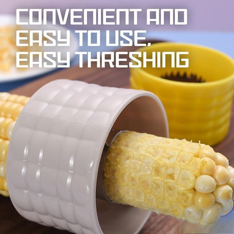 Non-Slip Handle Safe Efficient Corn Sheller Multi-Functional Rustproof Kitchen Tool Creative Corn Kernel Stripper Salad Prep Helper Labor-Saving Hand-Protective Home Corn Peeler Convenient Durable Corn Removal Tool Kitchen Gadgets