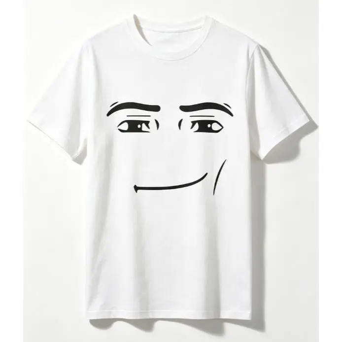 Women's Minimal Troll Face Meme Simple Line Graphic T-Shirt, Unisex Internet Humor Relaxed Fit Loose-Fitting 100% Cotton Digital Print Casual Top, Soft Breathable Summer Cold Wash Machine Washable Womenswear Tee, Multi-Function, Short Sleeve