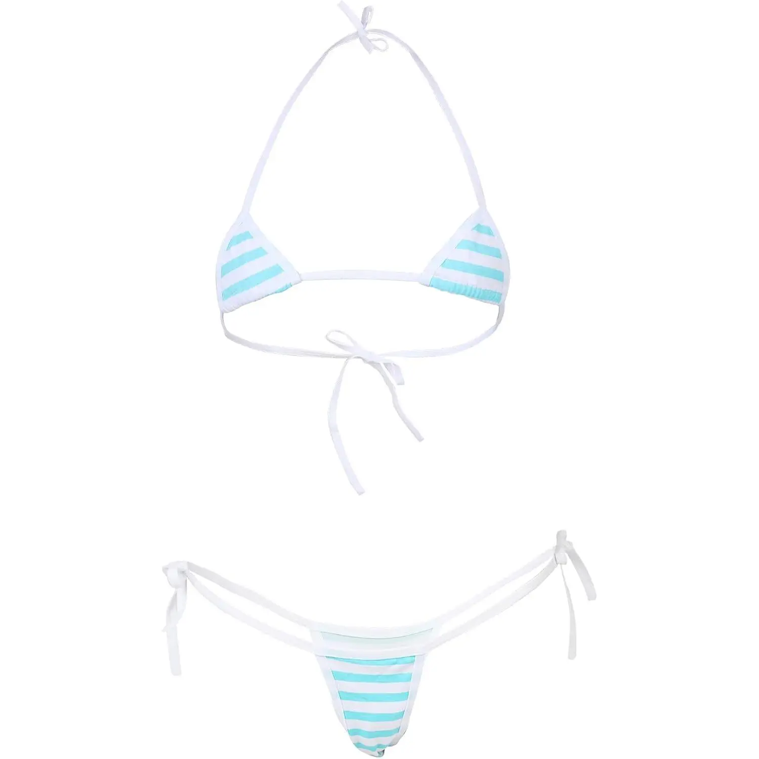 TOMORI Japanese Style Cute&Sexy Stripe Bikini for Cosplay