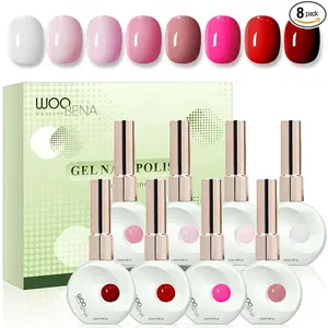 8 Pcs Gel Nail Polish Set, Nail Polish Gel UV Gel Nail Polish Kit Candy Colors for Spring Summer, Salon-Quality Gel Polish Colors for DIY Nail Art at Home HEMA/TPO Free