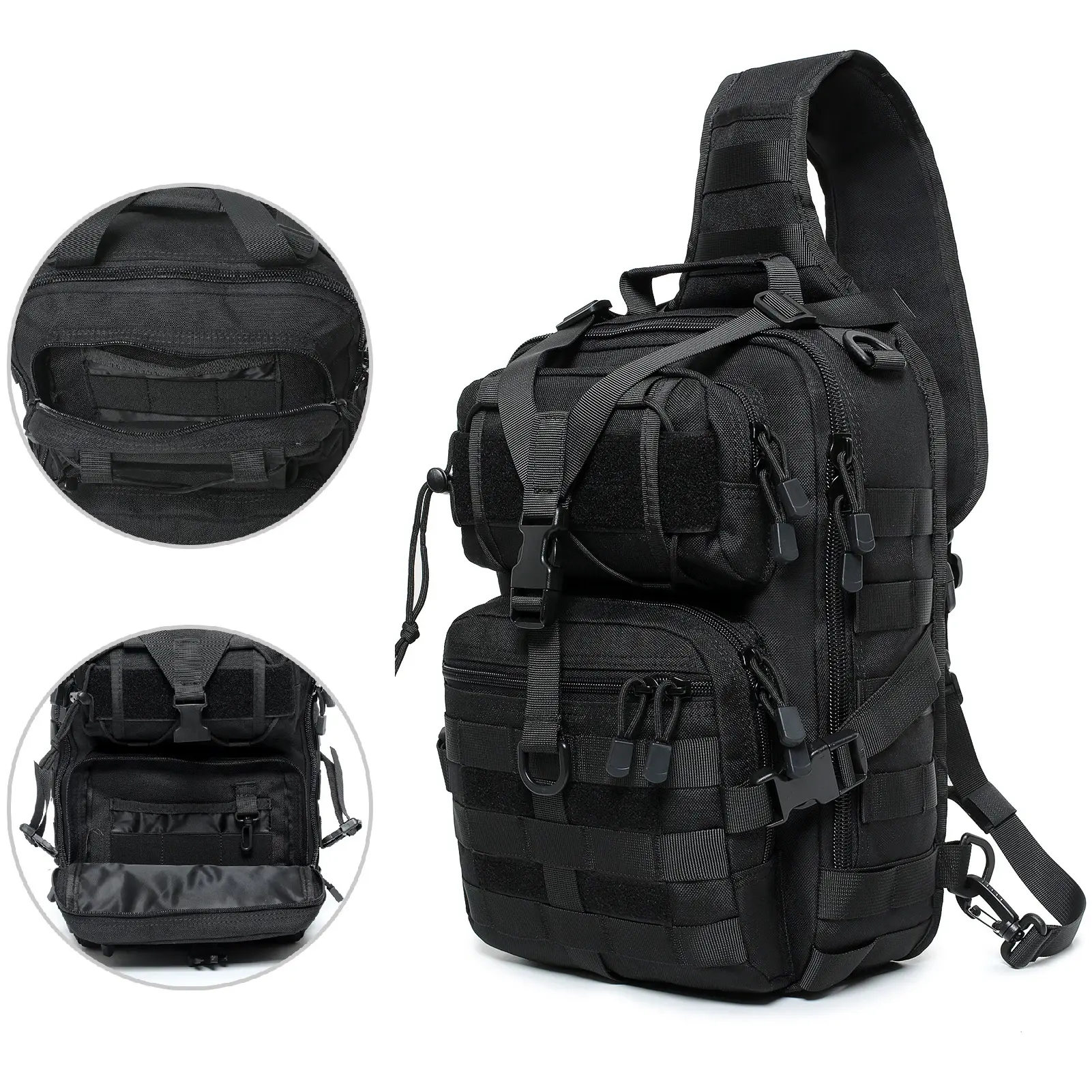 Large-capacity, multi-functional internal frame shoulder bag, EDC Molle hiking tool bag, suitable for outdoor hiking, camping, travel and other outdoor activities, unisex.