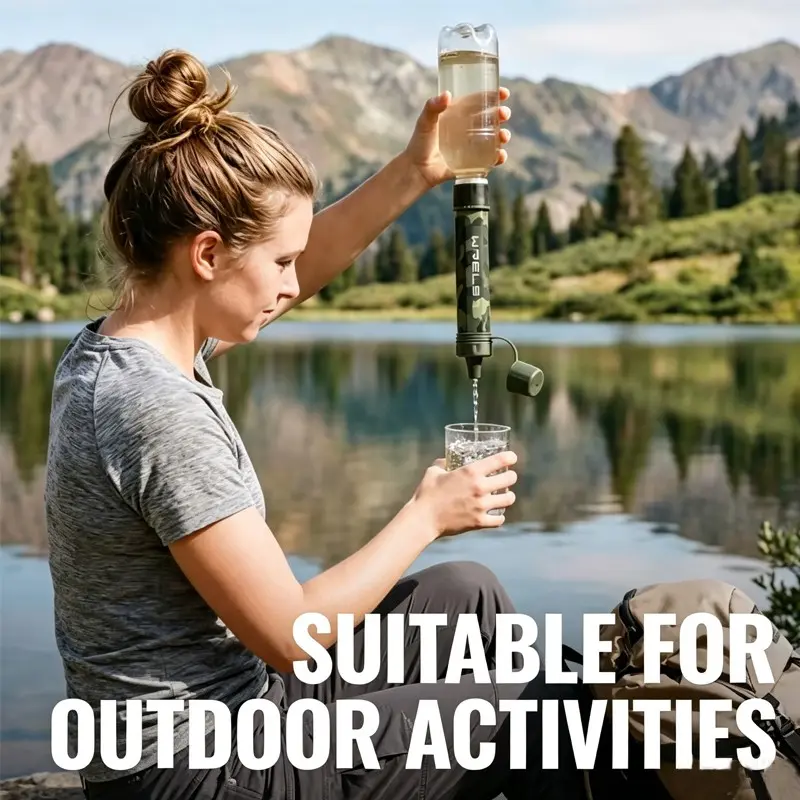 Emergency Outdoor Survival Gear, Portable Life Straw Filter, Outdoor Water Purifier, Water Filter for Camping, Camping Emergency Water Filter, Direct Drinking, Personal Water Purifier, Sterilizer, Survival Water Straws