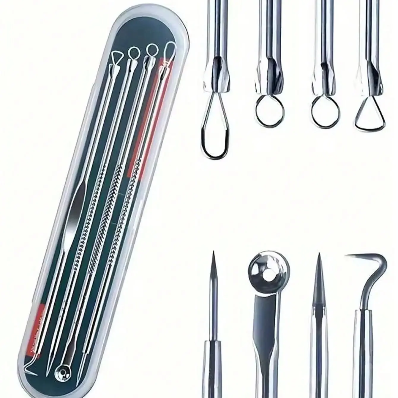 4-Piece Acne Removal Set, Blackhead Extraction Kit, Pore Cleanser, Facial Care Tools, Beauty Products, Personal Care, Skincare Essentials