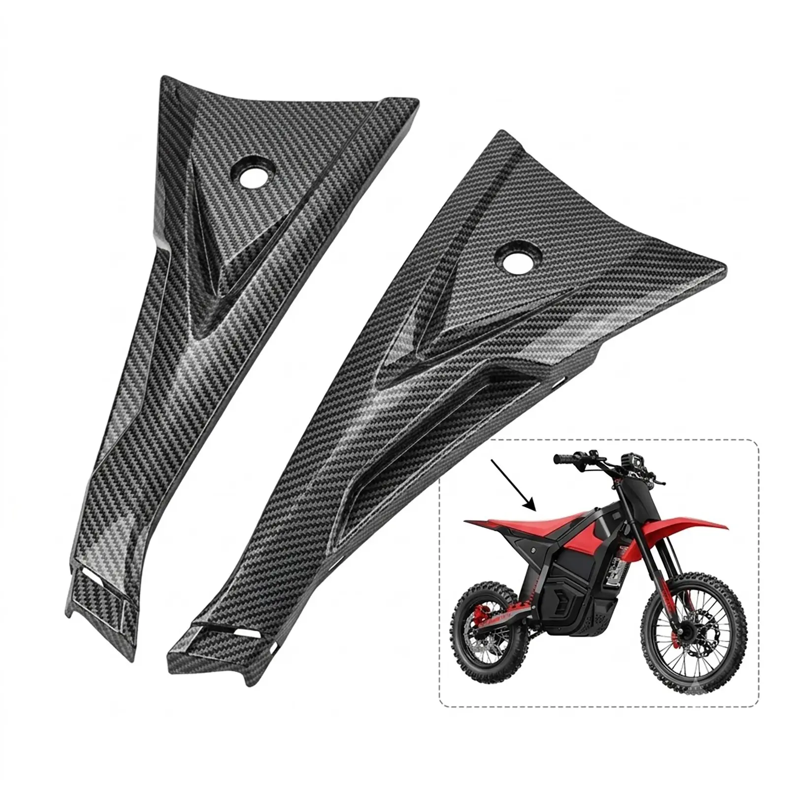 2pcs Electric Dirt Bike Rear Side Panels Cover, Plastic Side Fender Fairing for Yozma, Durable Protection for Your Motorcycle, Motorcycle Parts