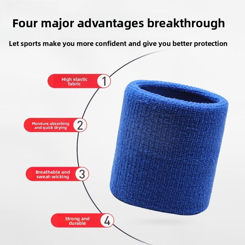 Moisture-absorbing wrist guards, men's and women's sports, high-elastic running, sweat-wiping basketball, fitness riding, outdoor fluorescent color, wrist straps, protective gear