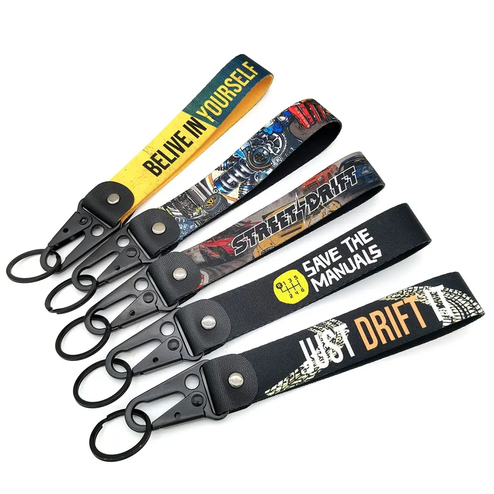 1Pcs JDM Drift Racing Car Wrist Key Lanyard Eagle Claw Clip Webbing Keychain Save The Manuals Auto Motorcycle Accessories For Men Car Enthusiasts