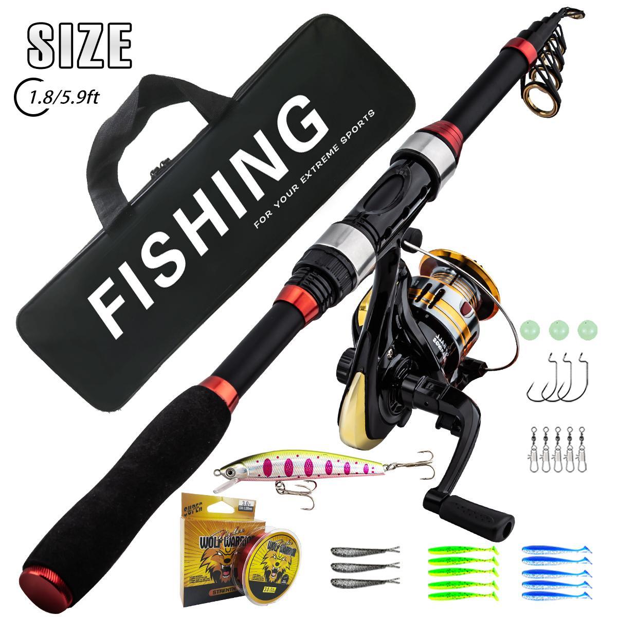 Telescopic Fishing Rod Combo Set