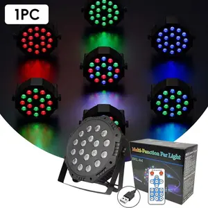 18-36 Beads RGB LED Stage Lights with Remote & Voice Control, USB Plug-in Disco Ball Lamp for Party Bar DJ Wedding Halloween Christmas Concert Decor Lighting