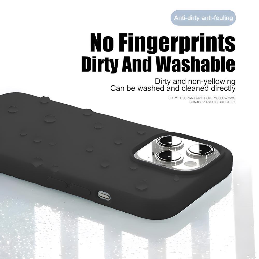 Minimalist Solid-Color Silicone Phone Case, 1 Count Shockproof Phone Protective Cover, Phone Accessory Compatible with iPhone 11/13/14/15/16/17 Pro Max Series, Shockproof Casing