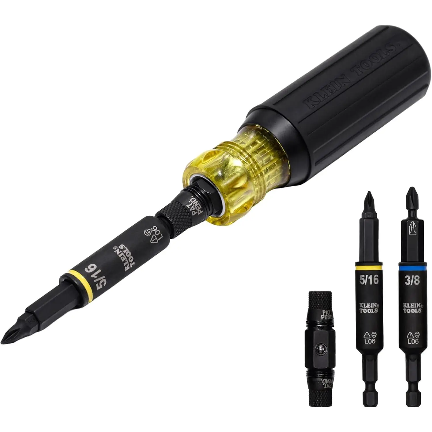 32500HD 11-in-1 Switchable Multifunctional Screwdriver-Nut Driver with Slotted, Square, Torx Multiple Tips for Screwing Tasks