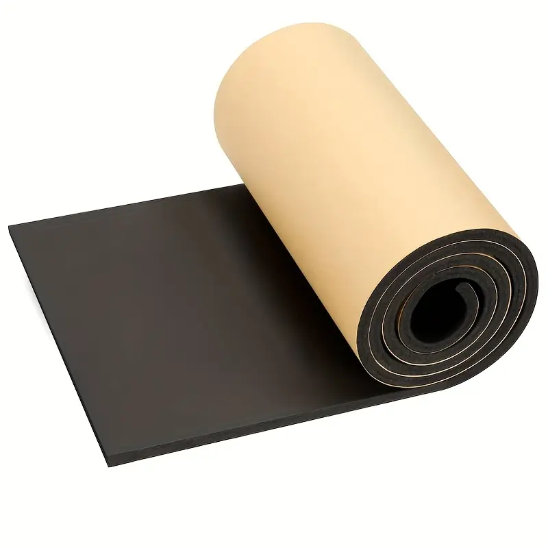 1 Roll Multi-Functional Soundproof Foam Board,  6mm Thick High Density Self-Adhesive Closed Cell Neoprene Absorbent Noise Absorbing Mat Roll