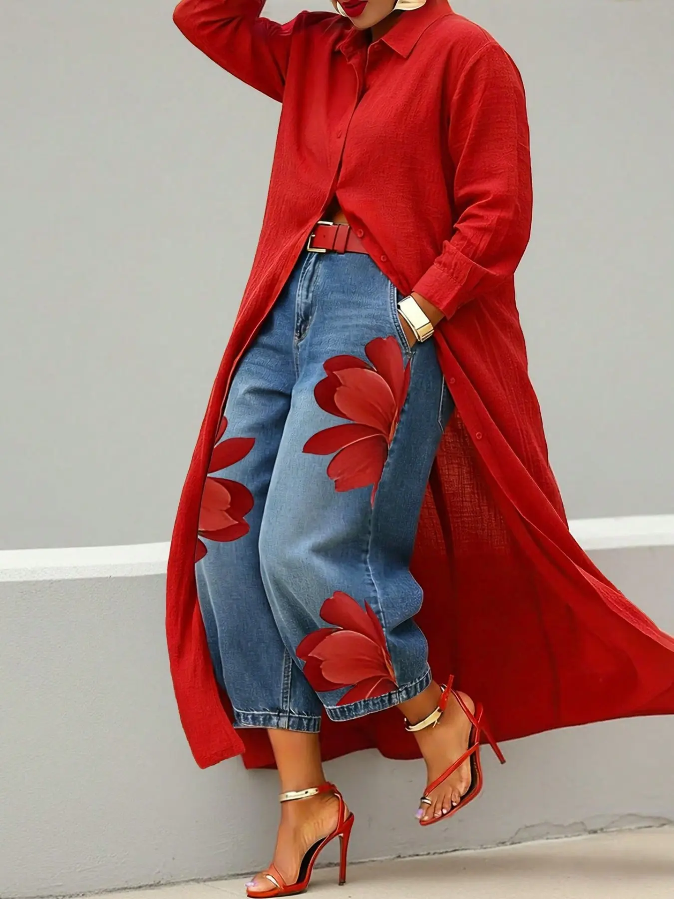 Women's Floral Print Wide Leg Pants, High Waist Relaxed Fit, Fall Fashion 2026, Stylish and Comfortable, Perfect for Daily Wear