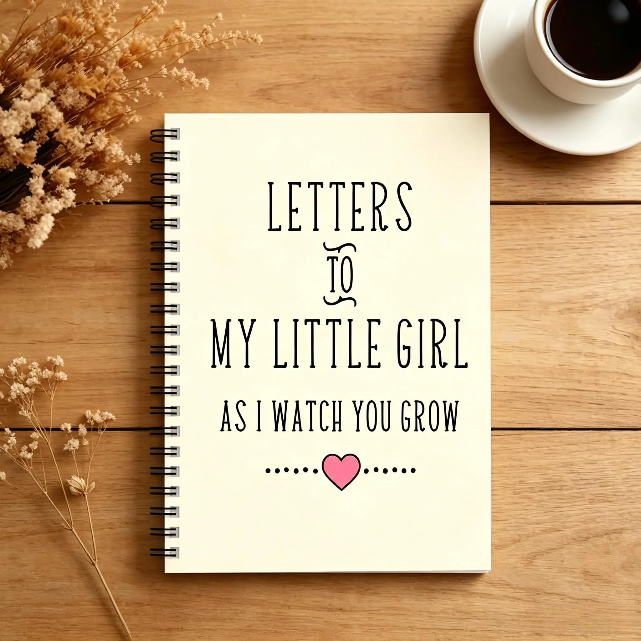 Buy 1 Get 1 Free Custom Spiral Notebook - Cute Notebooks for Little Girls, Lined Personalized Diary, Journaling Supplies, Newborn Baby Shower Gift, Ideal Gift, Office Stationery