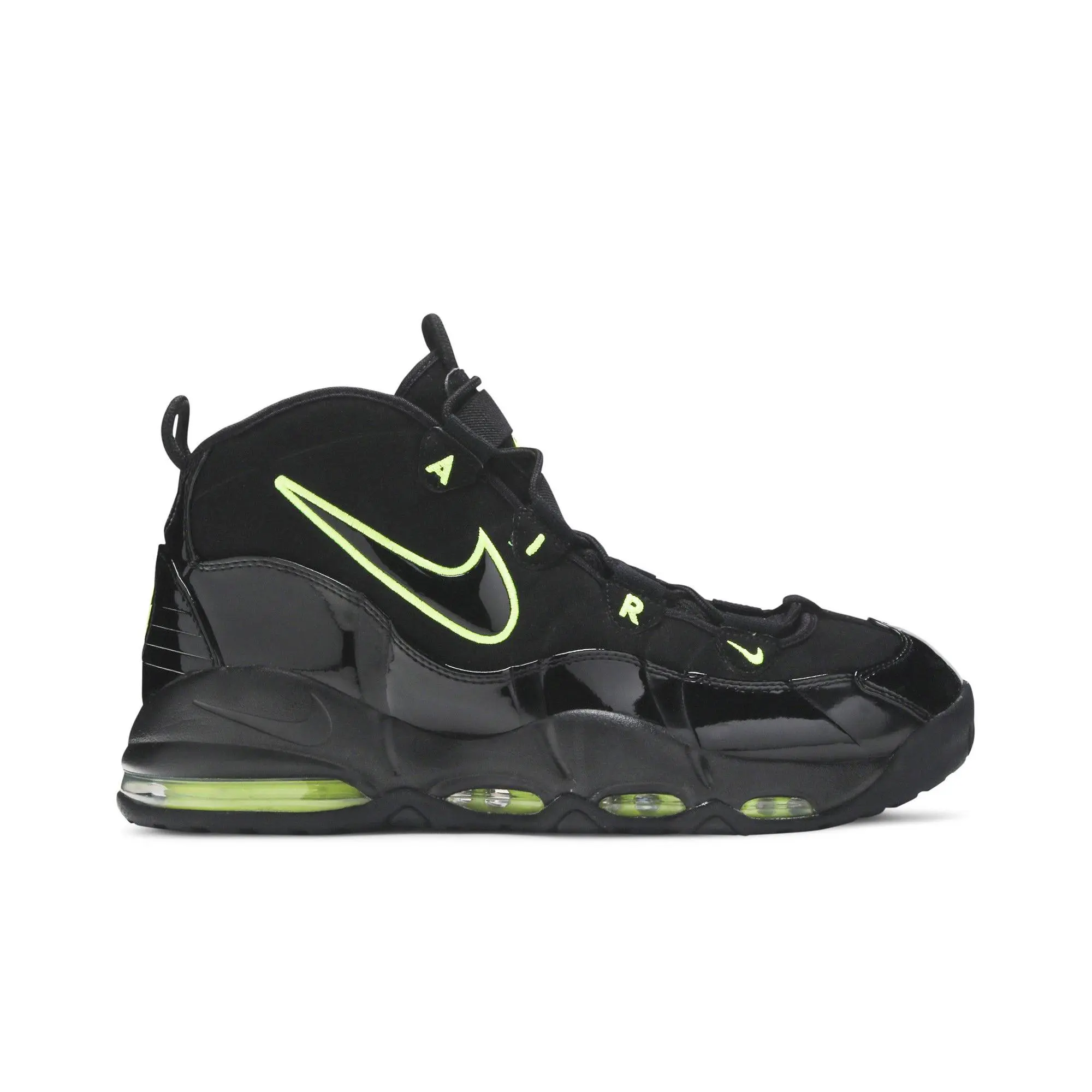 Nike Air Max Uptempo 'Black Volt' 2019 Unisex Multi-Size Retro Basketball Shoes, Style CK0892-001, Color: Black-Volt
