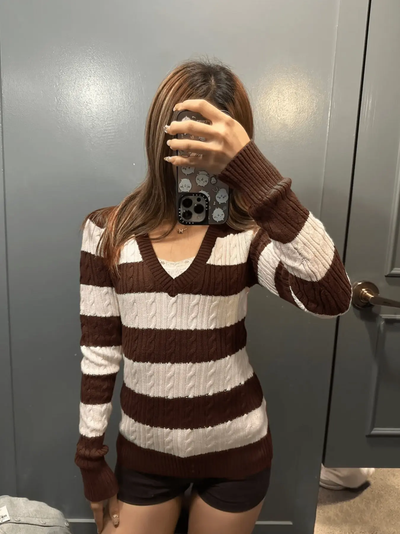 Womens Tops V Neck Cable Knit Sweater Fall Long Sleeve Top 2026 | Striped Pullover, Fitted Knitwear Pullover, Soft Breathable Knit Material, Fitted Jumpers, Business Casual, Fall Outfits, Winter Clothing 2026