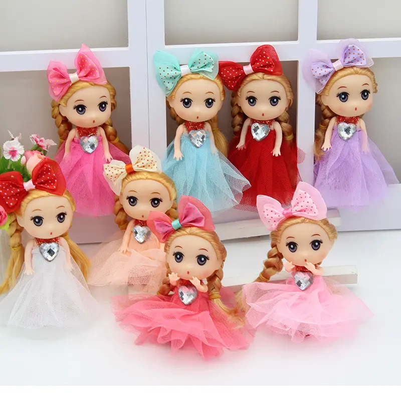12cm Mini Dream Bella Polyvinyl Chloride Doll Keychain, Cute Girl Creative Toy, Keychain Decor for Collection & Decoration Gifting