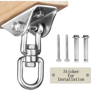 Heavy Duty Swing Hangers for Wooden Sets 2000 LB Capacity Hammock Hanger 360 Swivel Stainless Steel Swing Hardware Accessories 2 Packs for Porch Playground Yoga Heavy Bag