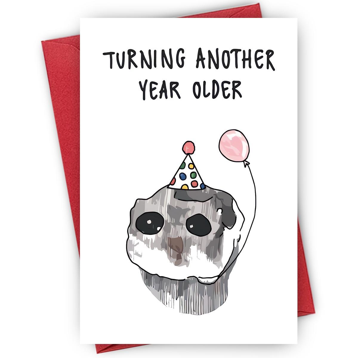 Cartoon Armadillo Birthday Card, Humorous Birthday Greeting Card with Envelope, Fun Party Cards, Birthday Card Funny, Birthday Card for Friend, Girlfriend, Boyfriend, Birthday Gift Ideas