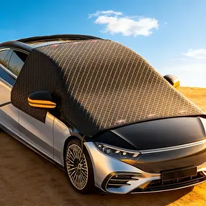Winter Car Snow Cover, Oxford Fabric Reflective Stripes, Perfect Fit for Most Cars, Strong Sun Protection, Anti-Snow Wind Freeze