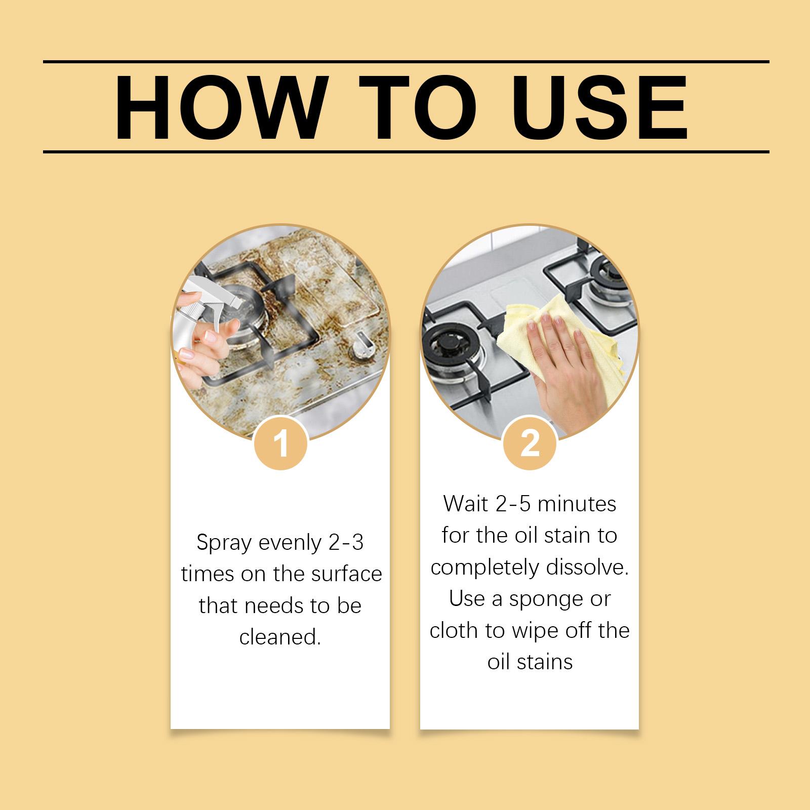 Jakehoe Kitchen Grease Cleaner Kitchen Cookware Cooktop Range Hood Oil And Stain Remover