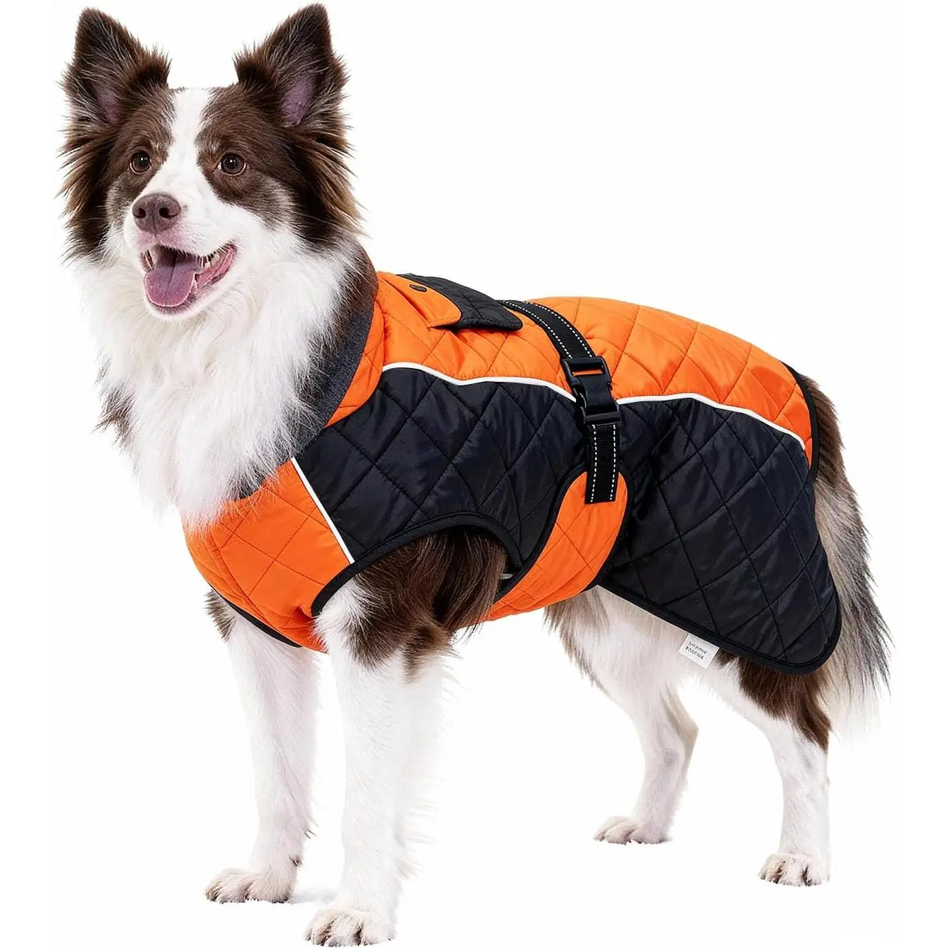 Coat Dogs Jacket  Reflective Adjustable -Winter Coats for Small/Medium/Large Dogs Dachshund Coat-(Orange, Medium)
