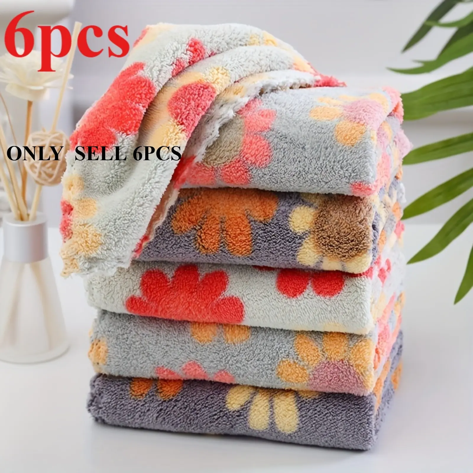 6pcs Bohemian Floral Towel Sets - Super Absorbent, Quick Drying and Soft Against the Skin - Perfect for a Luxurious Home Bathroom