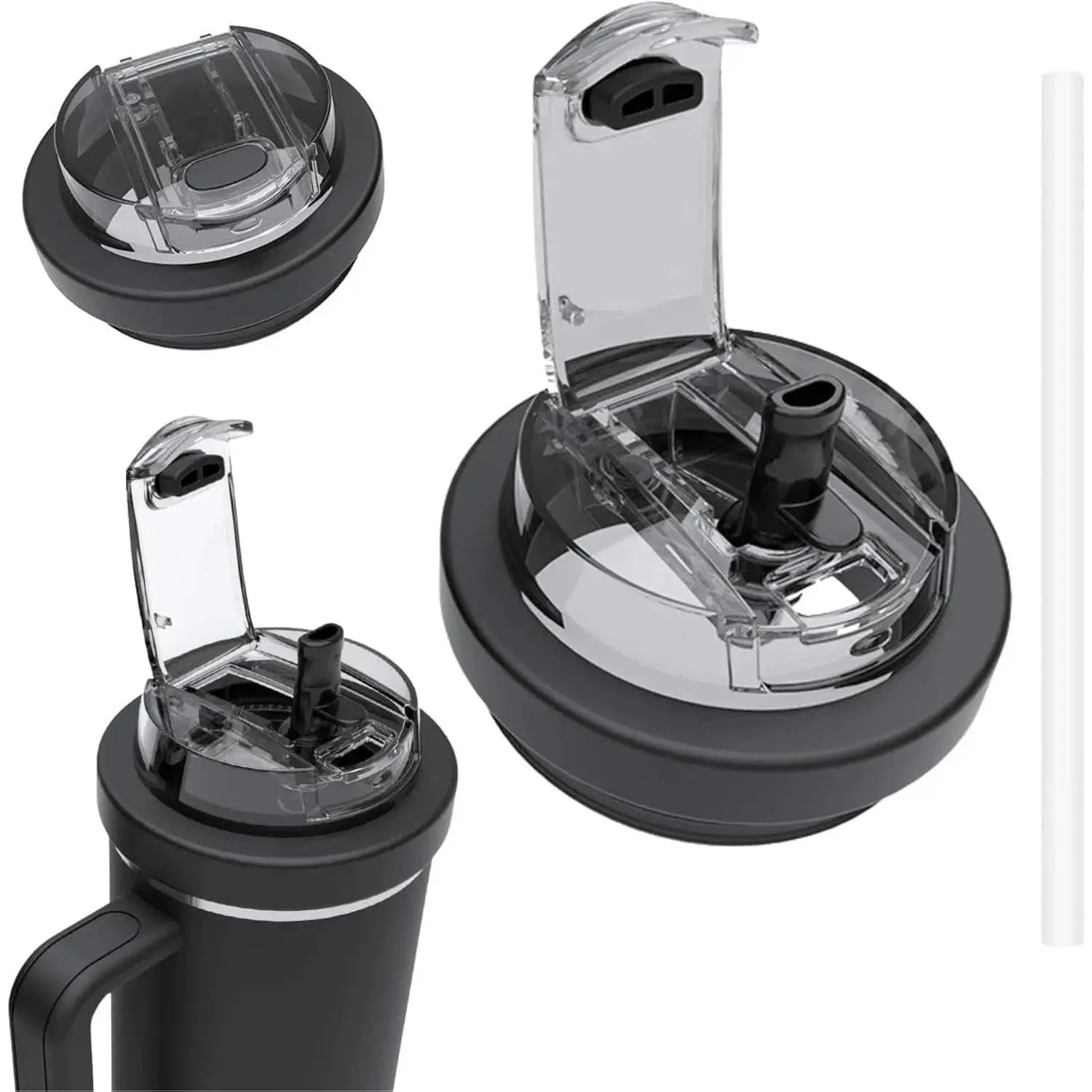 Upgrade Lid for Meoky Other Umblers| 2-in-1 Straw Spout Lid with Silicone Seal, Leakproof Replacement Lid for  Stainless Steel Tumbler Accessories, Father's Day Gifts Deals for You GraduationGift