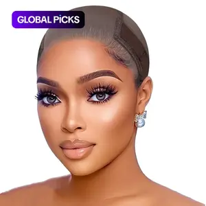 Lace Grip Wig Cap for Women, Transparent Non-Slip Wig Gripper Cap with Adjustable Grip Headband for Keeping Wigs in Place