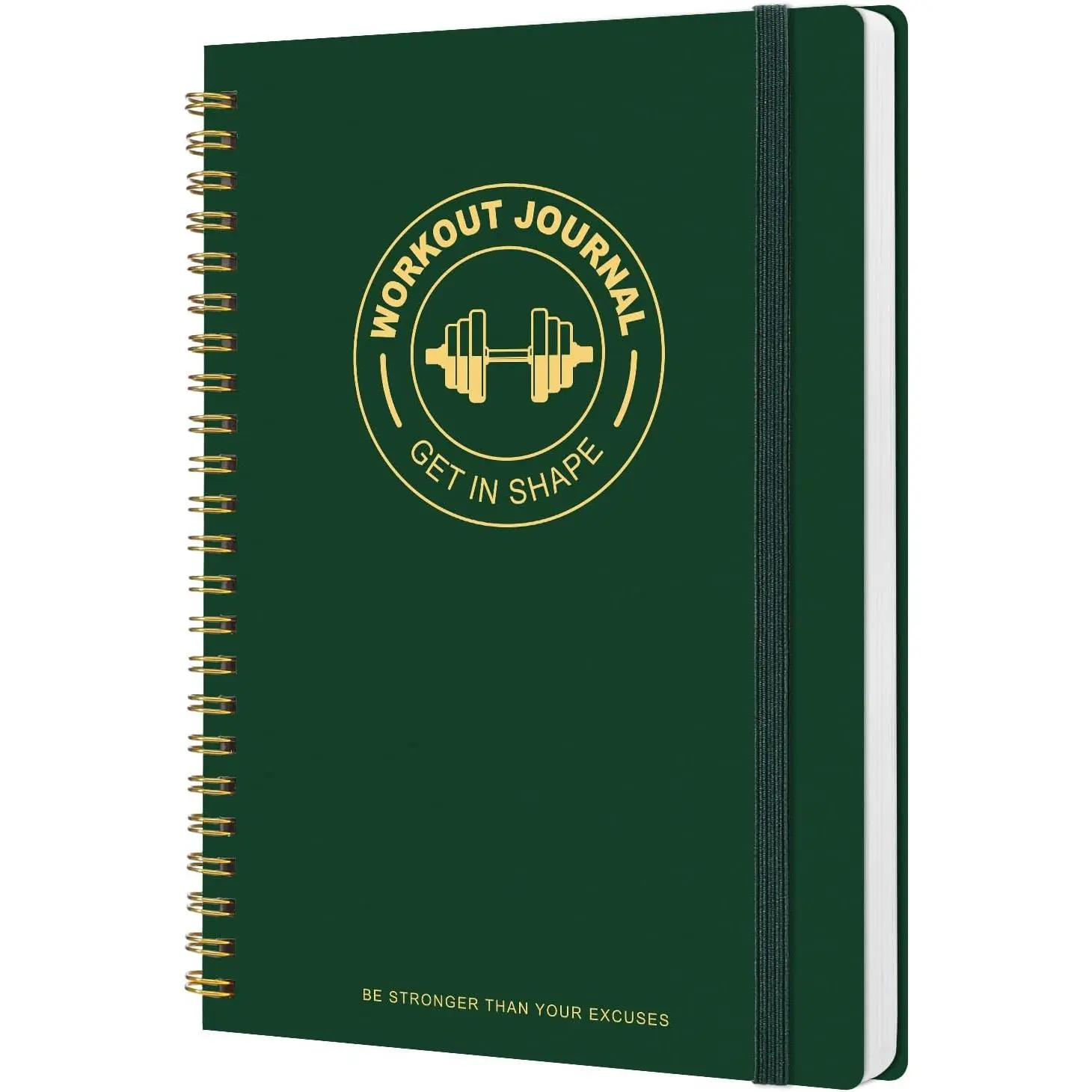 Workout & Fitness Journal for Woman Man,8.5" x 6" Daily Exercise Log Notebook Personal  Meal Planner for  Gym  Workout Notepad Essentials  Log, Green