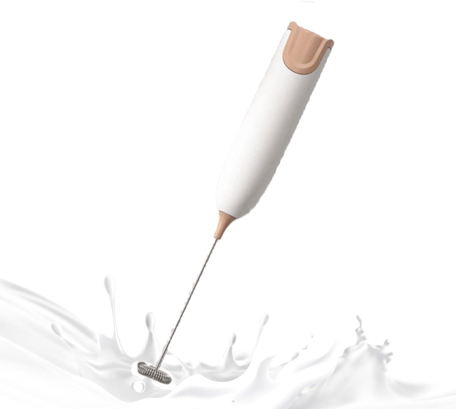 Mini Electric Milk Mixer: White-Coffee Style, Mixes Coffee Cream/Whisks ...