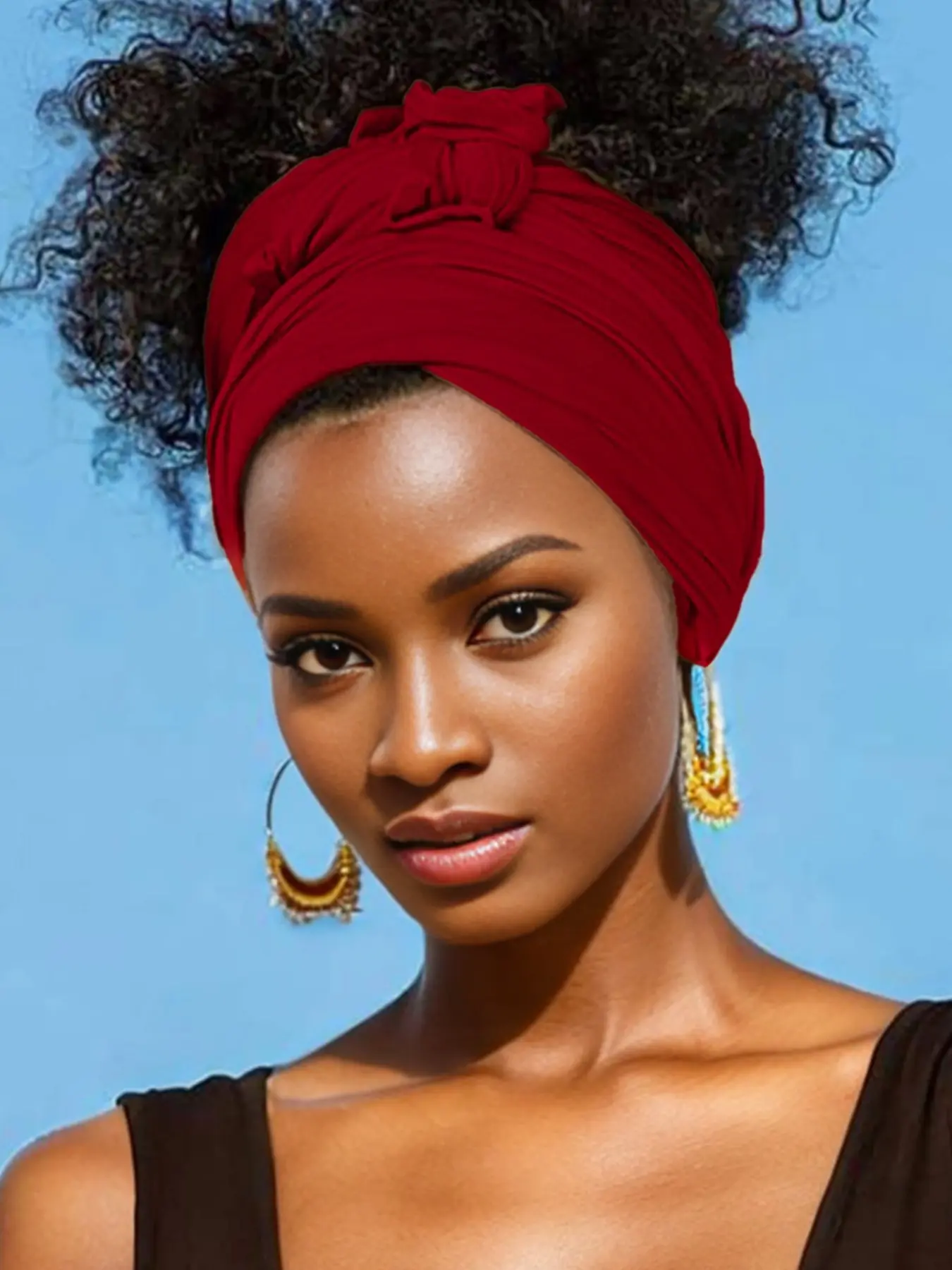 1pc Head Wraps Turbans Stretch Jersey Knit Headwraps, Wrap Turban Scarf Tie for Women, Comfortable and Stylish Hair Accessory, Headscarf, Fashion Hair Scarves