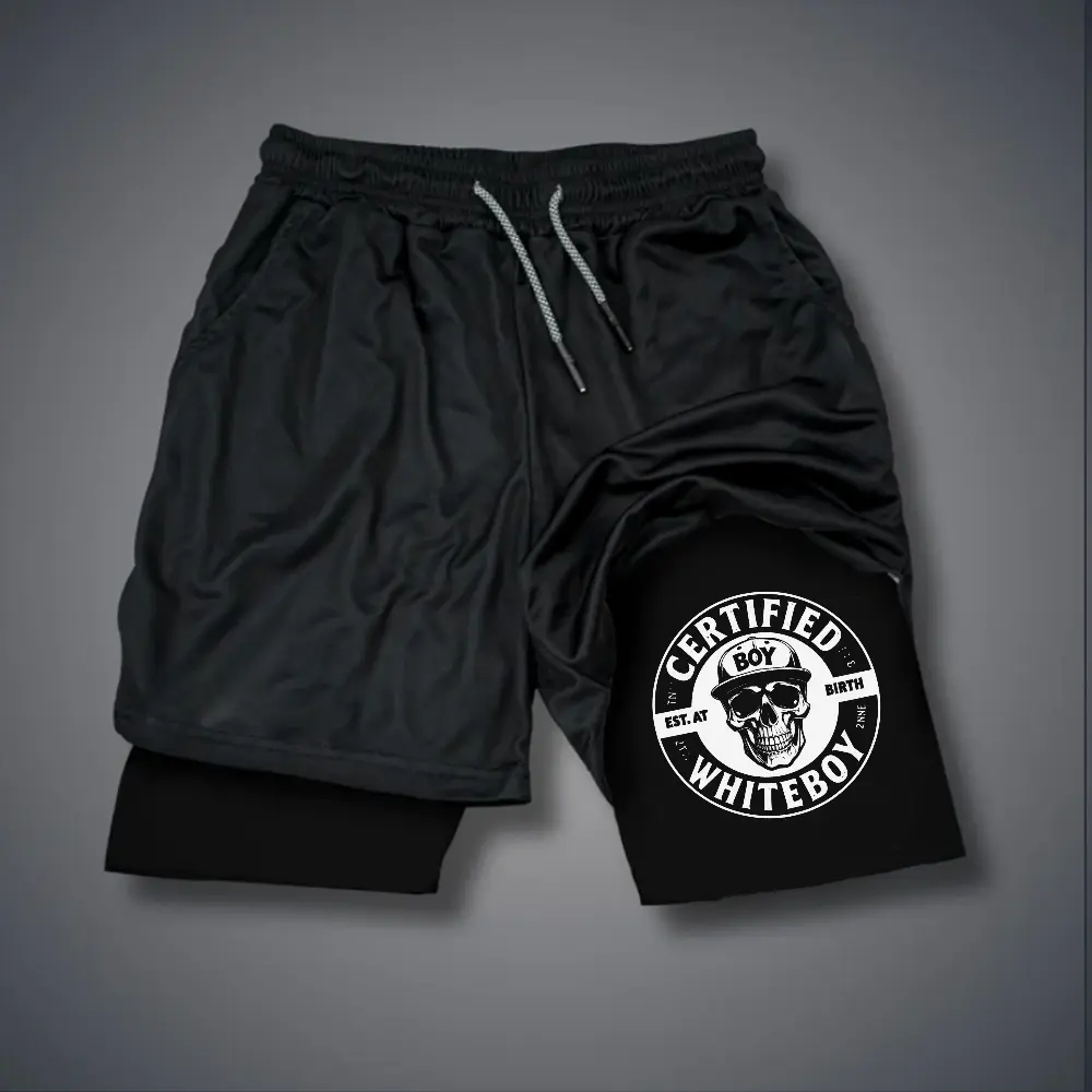 [Vtg90s] Game Double-Layer Sports Shorts Graphic Shorts Black Shorts Camo Shorts Streetwear Shorts Men Outfits Men Short Shorts Vacation Outfits Shorts