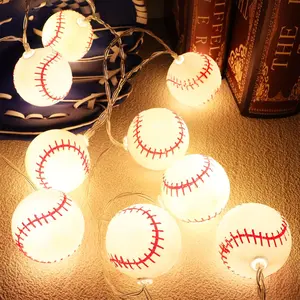 Baseball Decorations String Lights, Timer Battery Operated 6.5ft 10LED Room Decor,Baseball Ornaments for Christmas Tree, Boys Bedroom, Sports Theme Party Favors, Christmas Gift for Kidsfidget toys