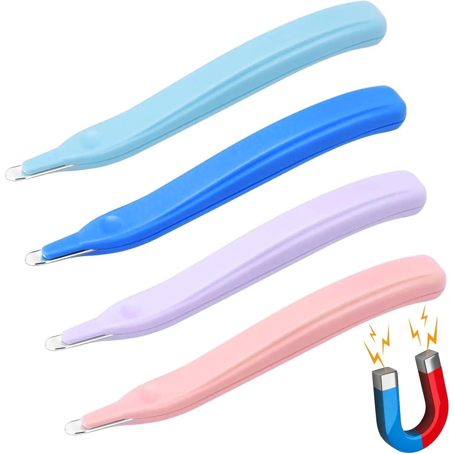 6 Pack  Staple Remover Tools, Professional Stapler Removers Staple Puller Remover for Classroom, Multicolored Stapler Remover Tool Staple Remover Stick for  School Office (5 Colors)