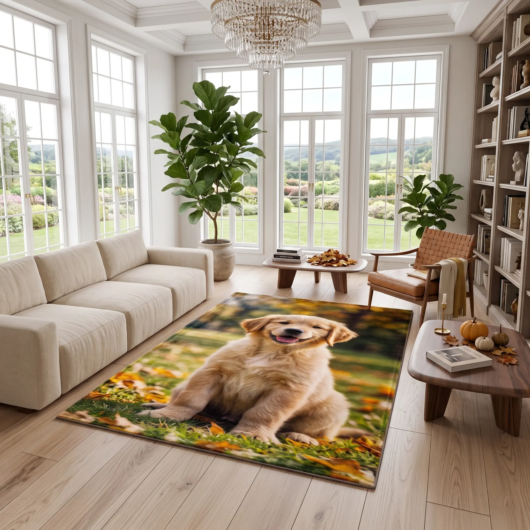 Custom Photo Velvet Area Rug – Personalized Soft Plush Rug from Your Image, Customized Throw Rug Floor Carpet for Living Room Bedroom Home Decor