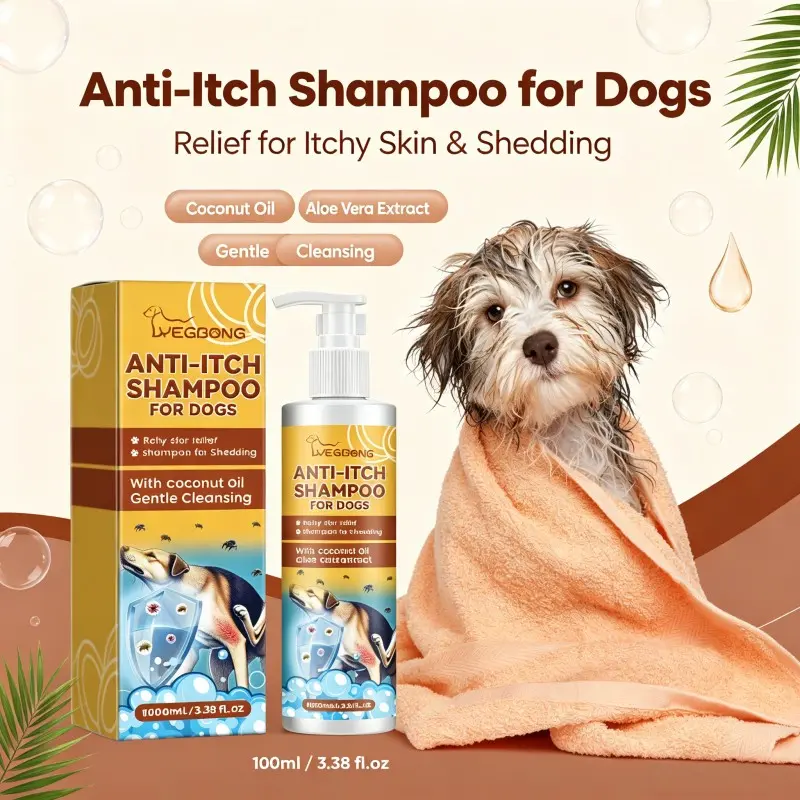 Yegbong Pet Dog Hair Gentle Cleansing Nourishing Smooth Shampoo, Mild Formula for Healthy Coat, Fragrance-Free Option Available