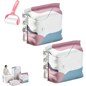 Pump free vacuum storage bags, Sealing Storage Bags, large storage compression bags, heavy-duty clothing compression seals, compression seals, no need for pumps. Save 80% space, perfect for bulky bedding (2 pieces M)