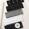 5pcs Punk Style Rivet Star Headbands for Women, Striped Elastic Hair Bands, Millennial Chic Polka Dot Button Sports Face Washing Headbands
