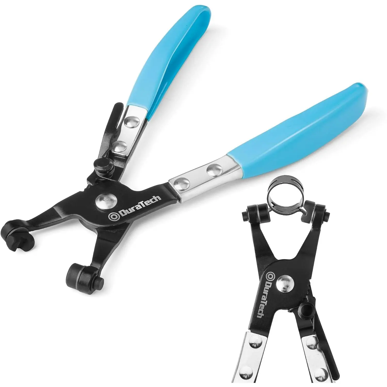 Hose Clamp Pliers, Hose Clamp Tool with Swivel Flat Band| Automotive and Radiator Repair Tool for the Removal and Installation of Flat Band and Hose Clamp