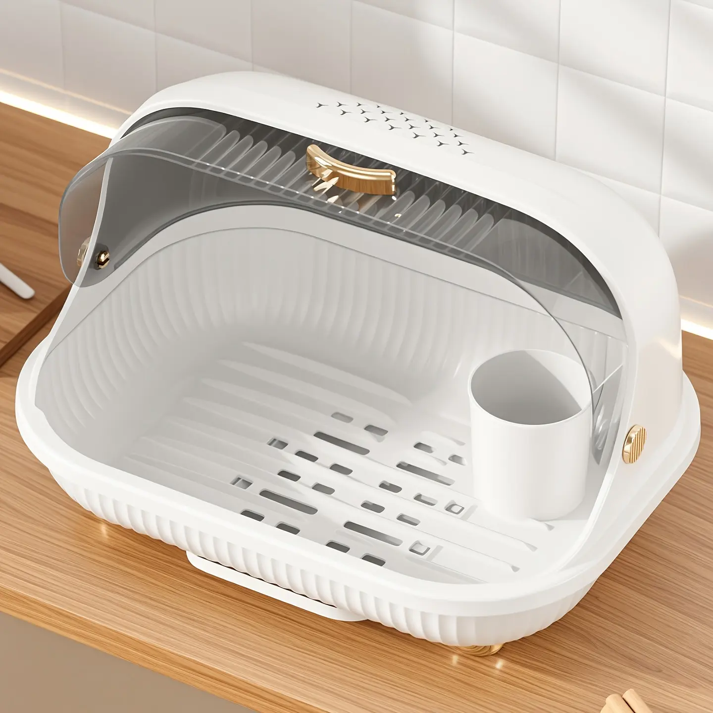 Kitchen Bowl Cabinet, Large Household Bowl Rack, Tableware, Dishes, Plates, Storage Rack, Chopsticks and Bowl Storage Box, Covered Draining Bowl Rack.