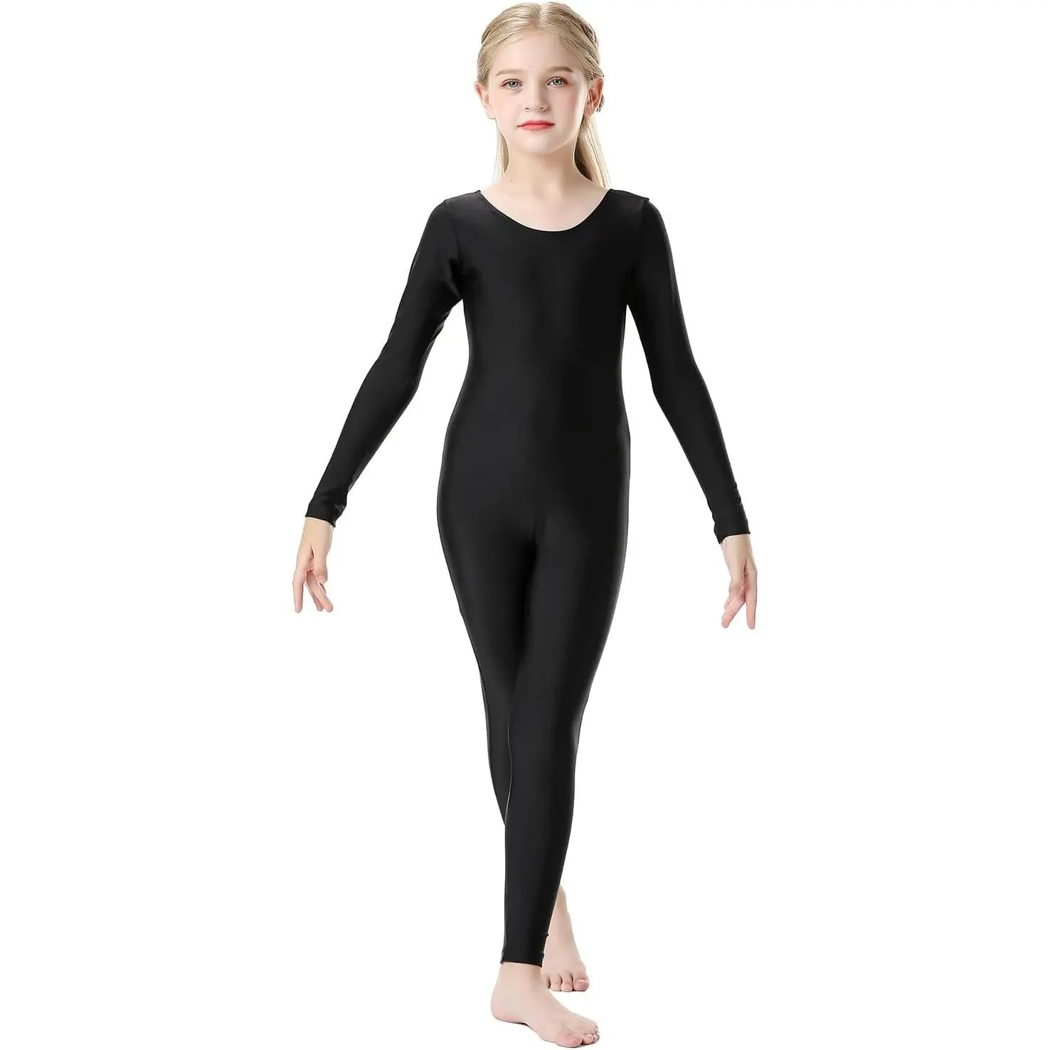 Girls Kids Long Sleeve Dance Unitard Bodysuits Full Body Leotard for Ballet,Gymnastics,Performance,Costumes