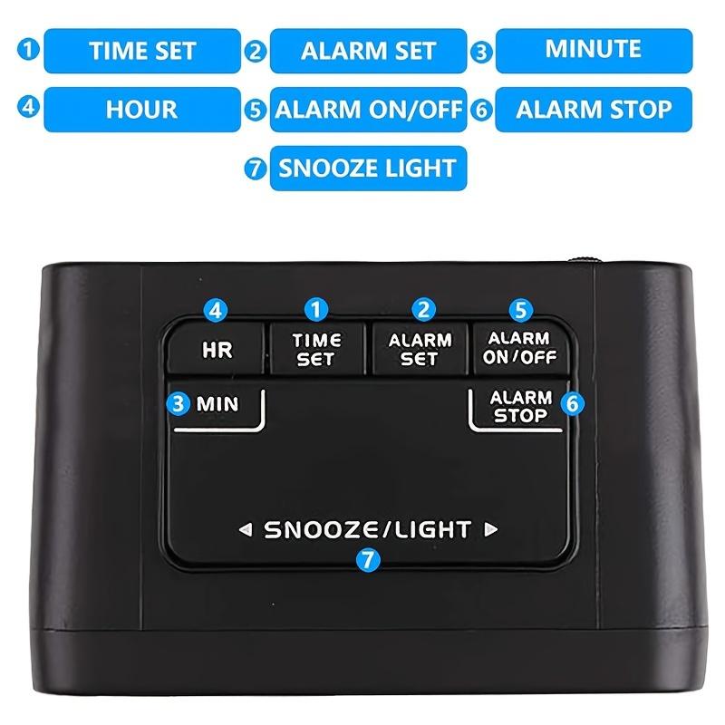 Creative Night Light Smart Alarm Clock, Bedside Silent LED Clock with Adjustable Brightness, Battery Operated Desk Clock for Bedroom, Home, Office, Dorm Room
